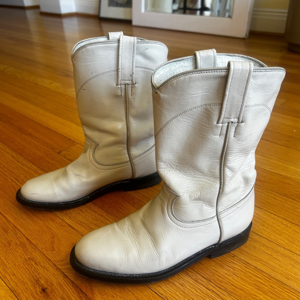 Vintage Hand Made Genuine Leather Cowboy Boots